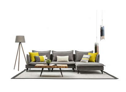 Gray Chesterfield Upholstered Sofa Corner Sofa Suite Upholstery Luxury Corner Sofas