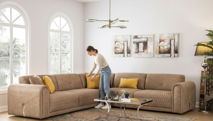 Textile sofa couch corner sofa corner set upholstery sofas couches furniture fabric