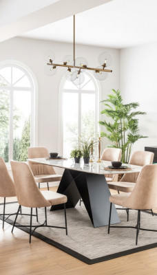 Dining set dining group furniture group dining room dining table 6x chair set 7-piece