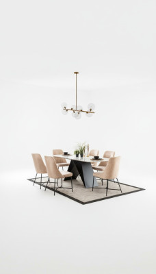 Dining set dining group furniture group dining room dining table 6x chair set 7-piece