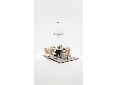 Dining set dining group furniture group dining room dining table 6x chair set 7-piece