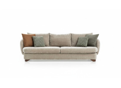 Sofa 3-seater upholstered sofa gray fabric seat design fabric modern couch sofas new