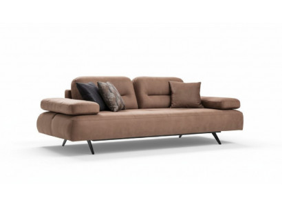 Design 3-seater sofa brown couch upholstery big luxury couches sofas textile seat new