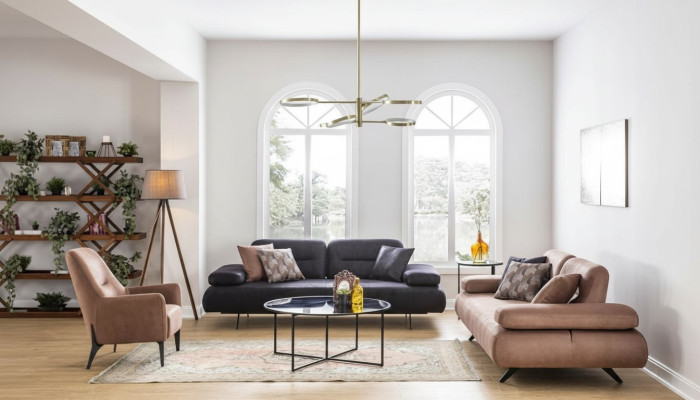 Sofa set 4+3+1 seater set design sofa upholstered couches couch modern luxury new