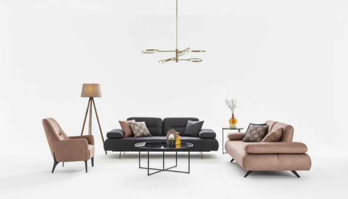 Sofa set 4+3+1 seater set design sofa upholstered couches couch modern luxury new