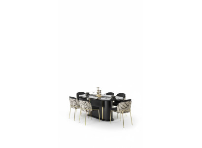 Dining room dining table chair 6x chairs table tables metal dining group set 7-piece new