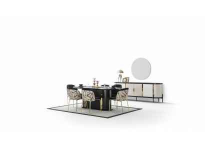 Luxury Dining Room Dining Set 8-piece Set Dining Group Chair Set Furnishings