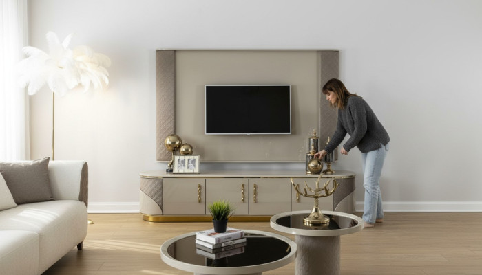Modern TV lowboard luxury TV cabinet stylish RTV living room TV dresser NEW