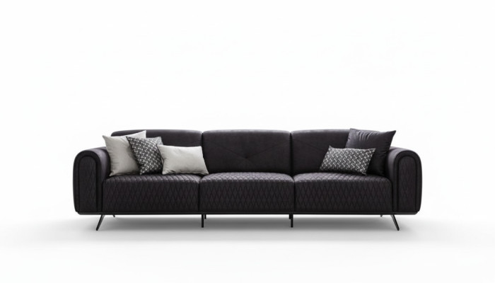 Luxury sofa 4-seater leather living room modern design sofas upholstery couches
