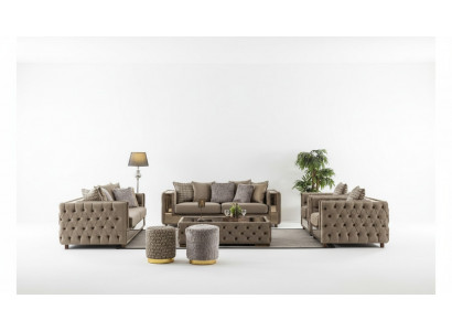 Chesterfield Sofa Set 3+3+1+1 Seater Sofa Couch Set Design Couches