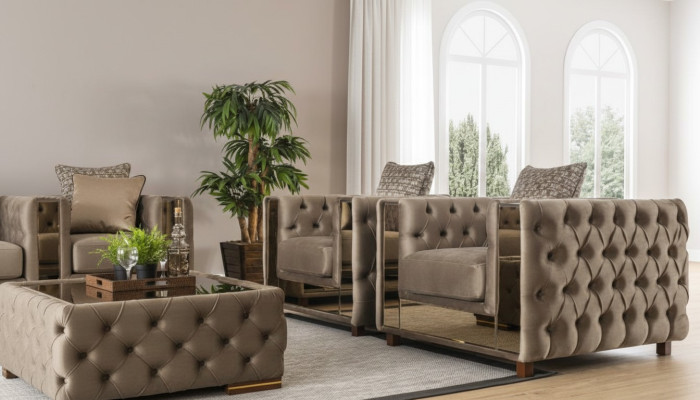 Luxury Chesterfield Armchair Single Seater Classic Couch Furniture Sofa 1-Seater