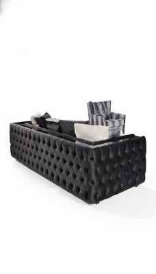 Chesterfield Sofa 3-Seater Living Room Modern Design Sofas Textile Couches New