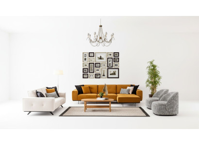 Luxury Couches Design Couch Sofa Textile Furniture 4-piece Sofa Set Fabric