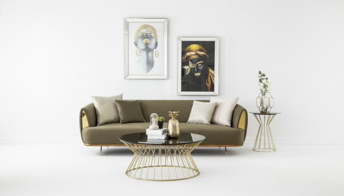 Luxury Sofa 3-Seater Fabric Living Room Modern Design Sofas Upholstered Couches