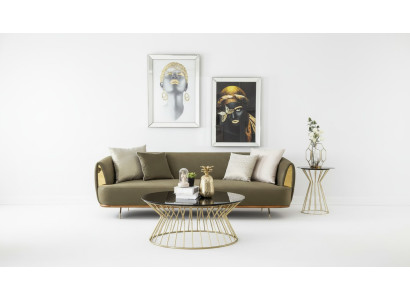 Luxury Sofa 3-Seater Fabric Living Room Modern Design Sofas Upholstered Couches