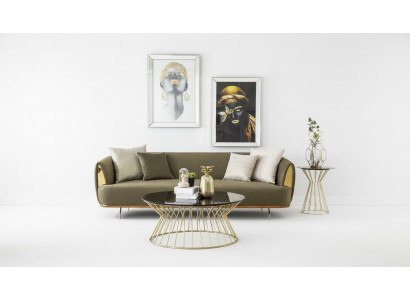 Luxury Sofa 3-Seater Fabric Living Room Modern Design Sofas Upholstered Couches