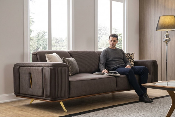 Sofas 4 seater textile big furniture living room modern new sofa polyester couch