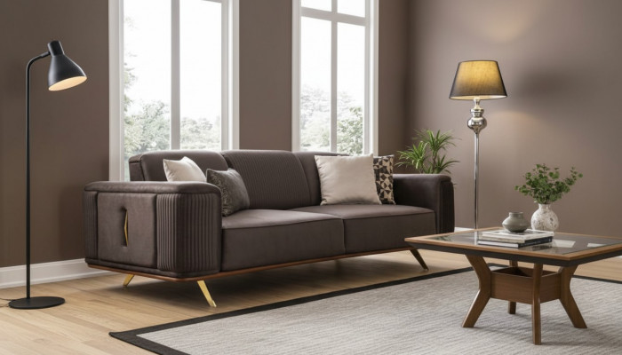 Sofas 4 seater textile big furniture living room modern new sofa polyester couch