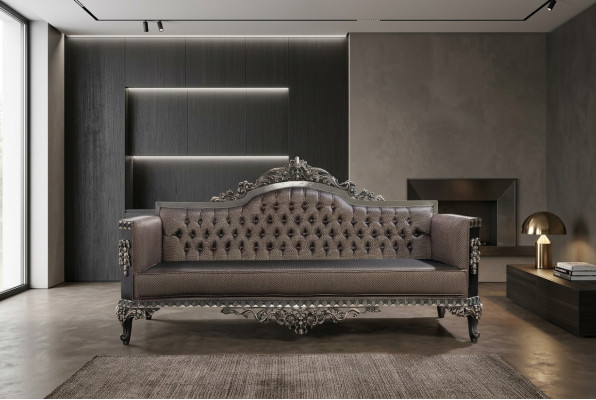 Sofas 3-Seater Fabric Big Furniture Living Room Classic New Sofa Polyester Couch