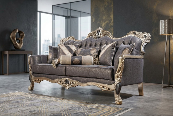 Luxury Sofa 3-Seater Fabric Living Room Classic Design Sofas Upholstered Couches New