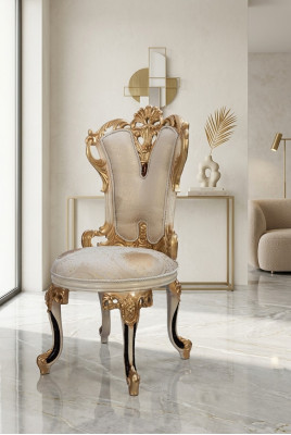 Luxury Design Upholstered Solid Wood Chair Chairs Seat Back Office Dining Room