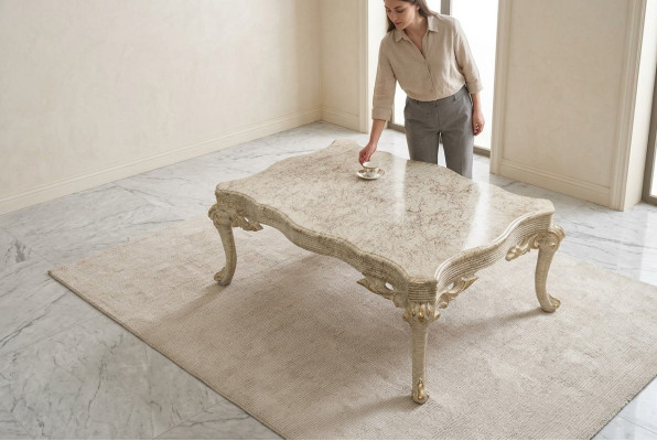 Living room table wood tables coffee table baroque rococo side table