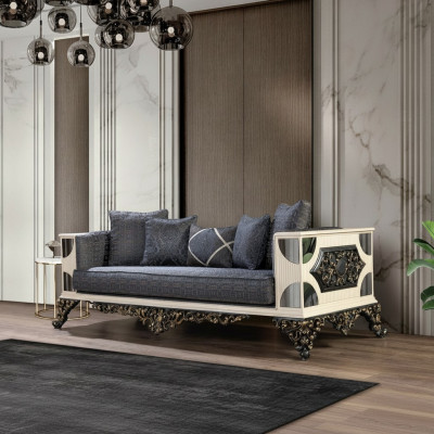 Luxury Sofa 3-Seater Fabric Living Room Classic Design Sofas Upholstered Couches New