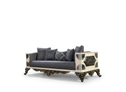Luxury Sofa 3-Seater Fabric Living Room Classic Design Sofas Upholstered Couches New