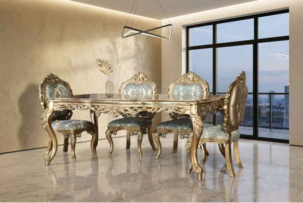 Golden chairs dining room chair set chair set set 4x cushions cushions