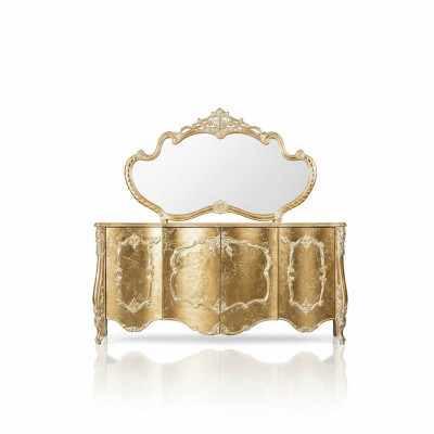 Sideboard Mirror Luxury Group Dresser Set Dressers Cabinet Sideboards Gold