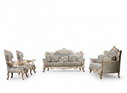 Chesterfield Sofa Set 3+3+1+1 Seats Coffee Table Classic Sofa Upholstered Seat