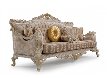 Chesterfield 3 Seater Designer Sofa Luxury Upholstery Sofas Couches Fabric Textile New
