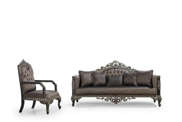 Luxury Chesterfield Sofa Set 3+1 Seats Classic Sofa Baroque Upholstery Seat