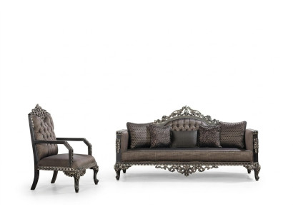 Luxury Chesterfield Sofa Set 3+1 Seats Classic Sofa Baroque Upholstery Seat