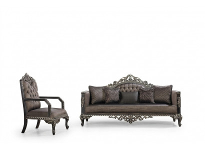 Luxury Chesterfield Sofa Set 3+1 Seats Classic Sofa Baroque Upholstery Seat