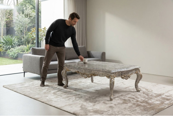 Luxury living room table, coffee table, sofa table, classic side table, end table