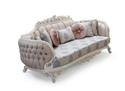 Chesterfield 3-seater designer sofa luxury upholstered sofas couches fabric textile new