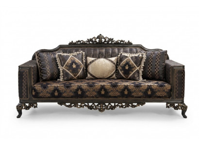 Chesterfield 3-Seater Designer Sofa Luxury Upholstered Sofas Couches Fabric Textile New