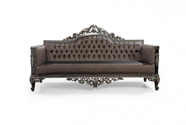 Luxury Three-Seater Design Sofa 3-Seater Upholstered Couch Chesterfield Sofas