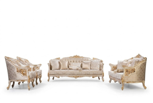 Luxury Sofa Chesterfield Set Seating Suite 3+3+1+1 Seater Designer Group 4-piece. New