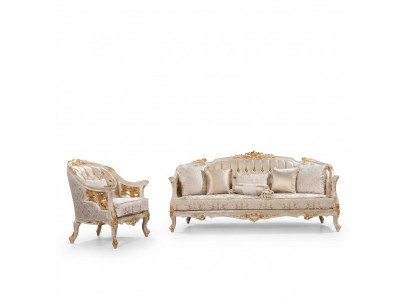 Luxury Chesterfield Sofa Set 3+1 Seater Classic Sofa Baroque Upholstered Seat