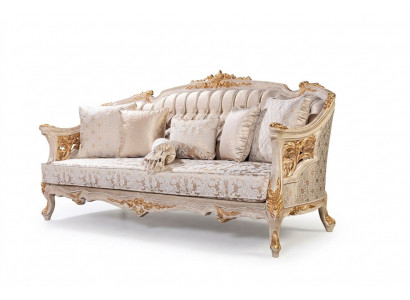 Chesterfield 3-seater designer sofa luxury upholstered sofas couches fabric textile new
