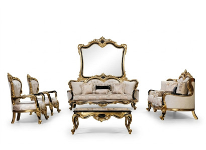 Chesterfield Baroque Sofa Couch 5-piece Set Sofa Set 3+3+1+1 Seat Coffee Table
