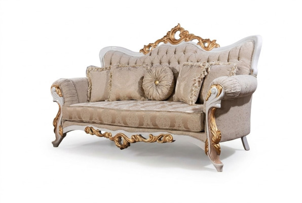 Sofa 3-seater fabric three-seater sofas luxury living room baroque style couch baroque