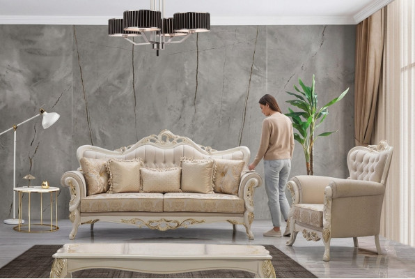 Sofa set 3+1 seater set design sofa upholstery couches couch classic luxury