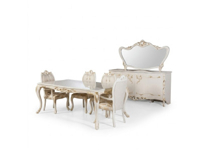 Dining room set table + 4 chairs dining chair sets tables group set 5 pcs.