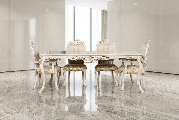 Classic dining table beige design table wood tables furniture living room