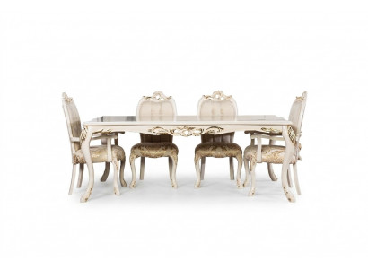Classic dining table beige design table wood tables furniture living room