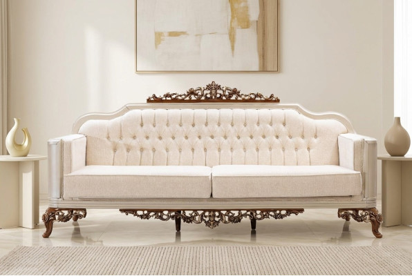 Sofa 3-seater Chesterfield three-seater sofas luxury living room baroque style couch new