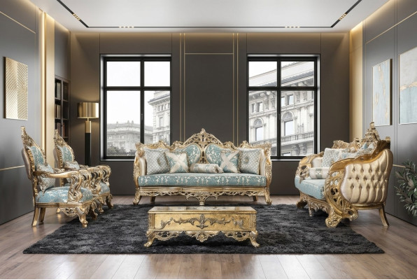 Sofa set 3+3+1+1 seater coffee table sofa armchair sofas fabric luxury set 5-piece